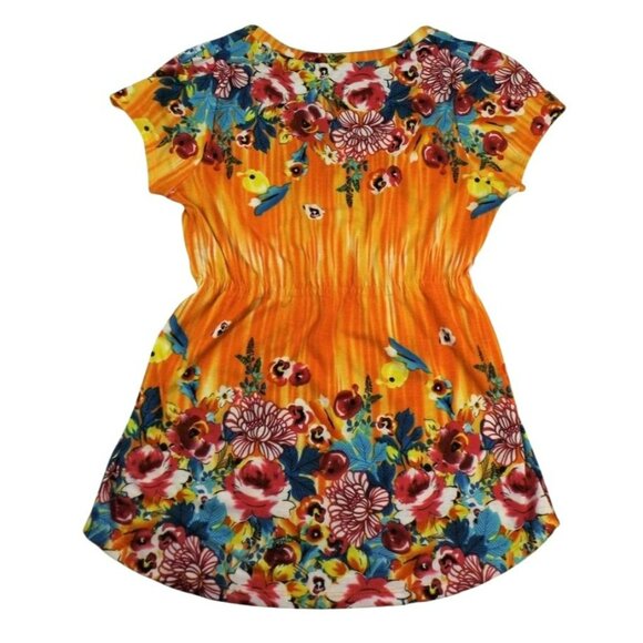 Womens Summer Top Multi-Color Swim Cover Orange Red Size Medium JH900 - Picture 2 of 3